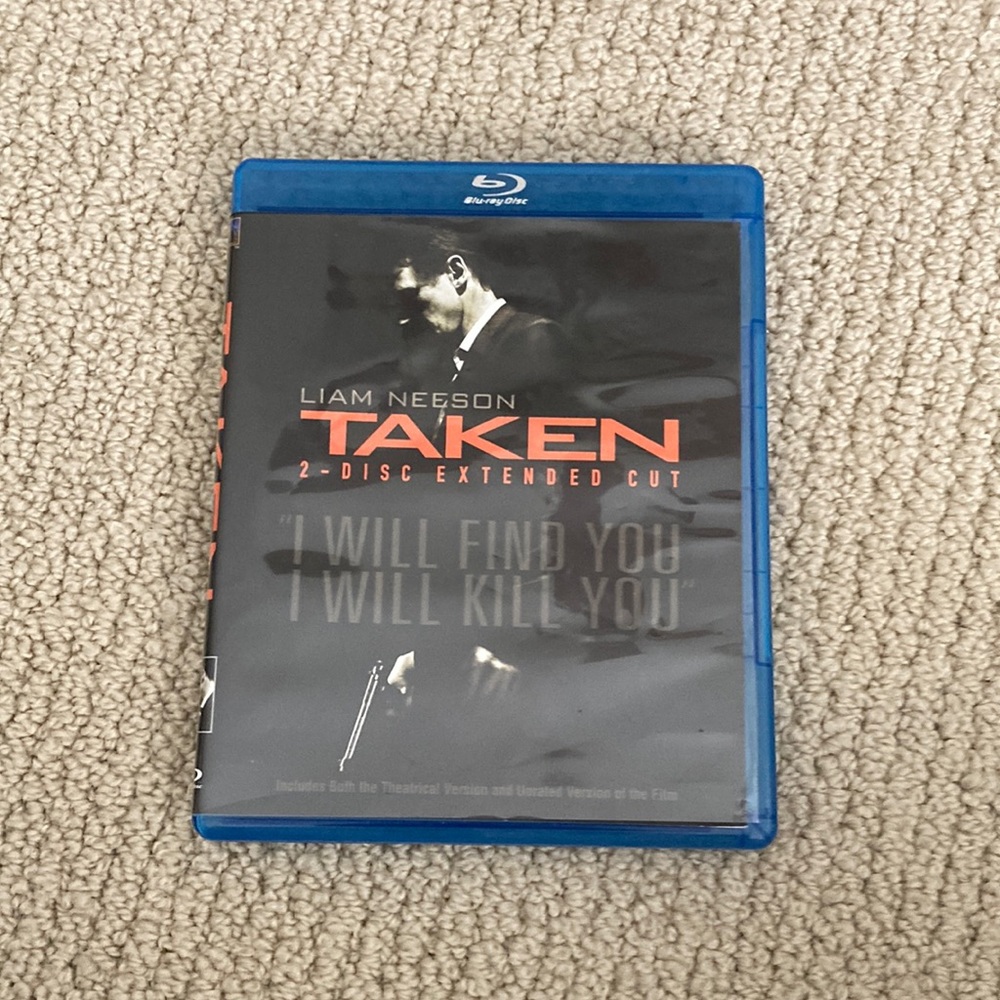 Blu-Ray Disc Liam Neeson Taken 2-disc Extended Cut DVD Movie Like New